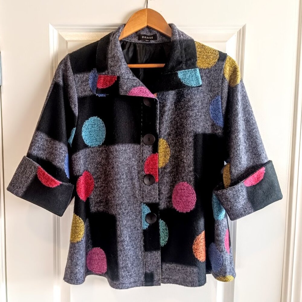 Damee Multicolor Dot Print Jacket - image 1